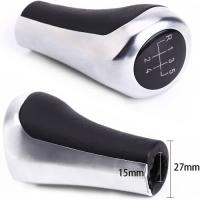 Banner - Pomo de 5 cambios marcha coche compatible con BMW plateado