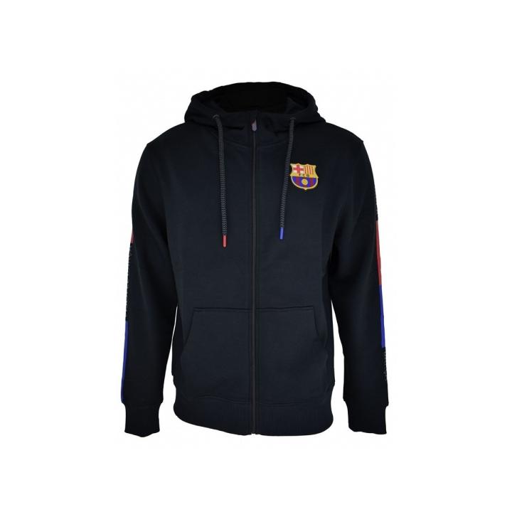Sudadera Chándal FC Barcelona Adulto mujer Dark negra líneas rojas azules Barça relieve
