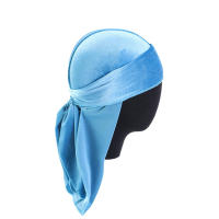 Nuevos Durags De Veludo Unisex Tapete Turban Breathable Sombrero Largo Pirata Cabeza Hip Hop Bandana Para Hombres Y Mujeres - details 20