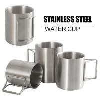 Taza De Acero Inoxidable Para Camping 200ml/300ml/400ml Con Manijas Plegables Para Agua Té Café Adecuada Para Senderismo Y Acampar - details 2