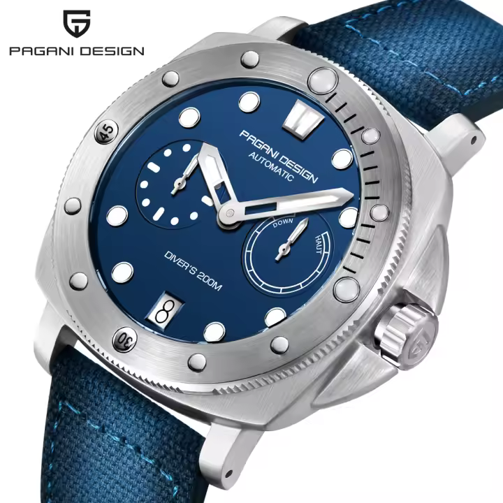 Reloj Deportivo Automático Para Hombre PAGANI DESIGN 2024 Nueva Colección 1767 Acero Inoxidable Con Cristal De Zafiro Resistantes Al Agua 20Bar Montre Homme - 1