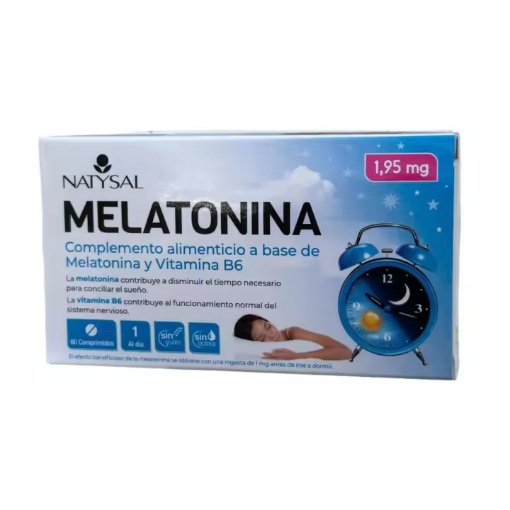 Melatonina 1.95mg + Vitamina B-6 (60 Comprimidos Masticables) de Natysal - 1