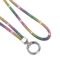 Lanyard De Teléfono Con Diamantes Plateados Correa De Muñeca Antipérdida Para Adultos Material De Poliéster Tamaño 24cm - details 4