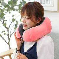 Almohada De Memoria Para Viaje Con Soporte Cervical En Forma De U Para Coches Y Aviones Tejido Magnético Suave Y Confortable Para El Cuello - details 0