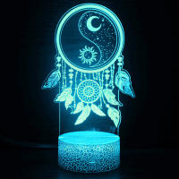 Lámpara De Ilusión 3D Nighdn Luz Nocturna Cambio De Color 16 Con Control Remoto Decoración Para Habitaciones Regalo Para Niñas Mujeres - details 5