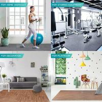 16Pcs Puzzle Fitness Mat Interlocking Foam Floor Tiles Para Gimnasio Doméstico Antideslizante Para Niños Material PVC - details 6