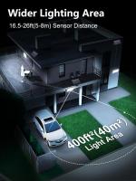 Luz Solar Exterior,400LED Focos Led Exterior Solares 3 Modos, Blanco Frío Impermeable Luces Solares Led exterior Jardin para Seguridad e Iluminación(2 Paquete [Clase de eficiencia energética A ++]) - details 2