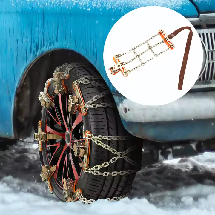 Cadenas De Neumáticos Antideslizantes Para Coche 2pcs Cadena De Seguridad Anticongelante Para Automóviles Resistentes Al Escorches - 1