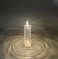 Lámpara De Noche En Forma De Rosas Sin Velas LED Cristalina Para Decoración De Hogar Fiesta Bodas Navidad Sin Flama - details 3