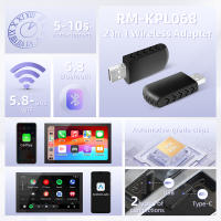 Adaptador Mini Carplay Wireless 2 En 1 Con Conexión Rápida WiFi Para Android Auto USB/Type C Plug And Play Sin Configuración Necesaria - details 6