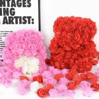 100/200 Piezas De 4cm Cabezas De Rosas De Esponja PE Para Decoración De Bodas Fiestas Hogar DIY Scrapbooking Coronas Flores Rojas Artificiales - details 15