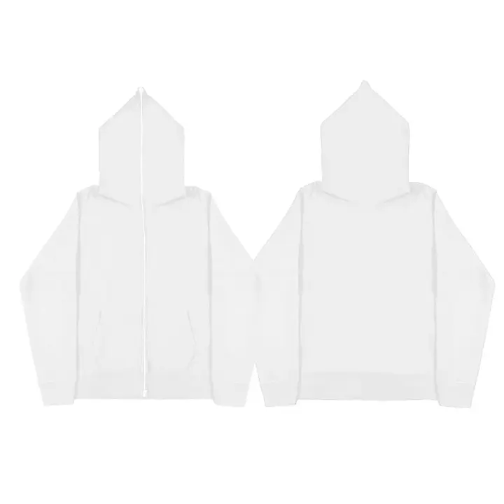 Chaqueta Harajuku Para Hombres Con Capucha Y Cierre De Cremallera Sudadera De Manga Larga Oversize Negro Estilo Retro - 1