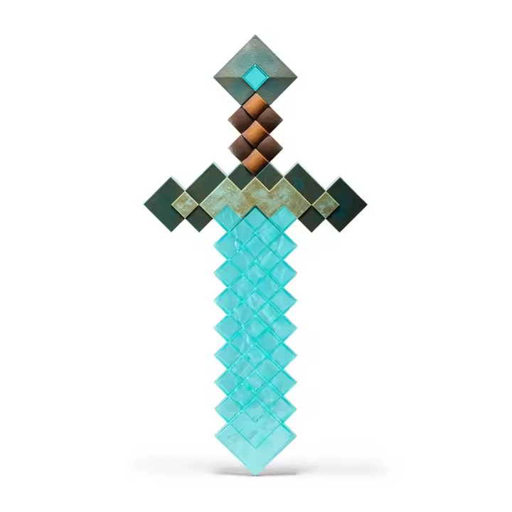 Réplica the noble collection minecraft espada de diamante - 1