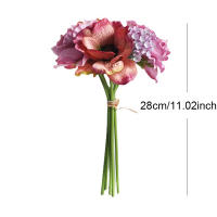 Lindo Bouquet De Flores Artificiales De Seda Blanca Peonía Nórdica Para Bodas Decoración De Hogar DIY Scrapbook Anémona Eterna - details 1