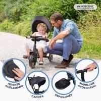 Sistema de Viaje para Bebé 3 en 1 LULU Mobiclinic Negro con Asiento Giratorio 360°, Capota, Cinturón de Seguridad - details 1