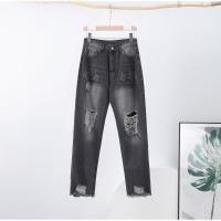 Jeans Rectos Para Mujer Moda Alta Cintura Washed Skinny Ropa Trasera Ropa De Lady Commuter Pantalones Delgados Con Agujeros Tendencia De Moda 2025 - details 17