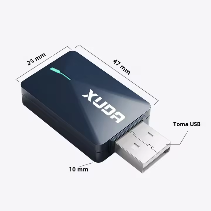 Adaptador Inalámbrico 2en1 XUDA Para Coche Carplay Android Auto USB/USB-C Compatible Con Coches OEM Wired Carplay Android Auto - 1