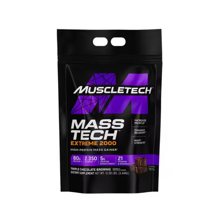 Muscletech Mass Tech Extreme 2000 12 Lb (5,44 Kg) Triple Chocolate Brownie - 1