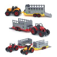 Modelo De Camión De Granja Miniatura En Aleación De Latón Para Jóvenes Hombres Set De Carrocería De Tractor De Fábrica Colección De Juguetes Educativos Para Niños - details 7