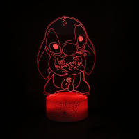 Lámpara De Noche LED Anime Stitch 3D Iluminador De Dibujos Animados Para Decoración De Habitación Regalo De Cumpleaños - details 7