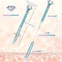 Lápices De Punto De Cristal 12 Piezas Tinta Negra Únicos Para Oficina Regalos Para Novia Y Colaboradores Suministros De Escritura Decorativos - details 5