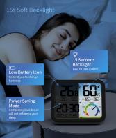 Medidor De Temperatura Y Humedad Digital LCD Estándar Y Colgante Para Interior Sensor De Humedad Estación Meteorológica Monitor De Clima - details 7