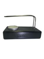 Quemador de Palo Santo de Madera, Soporte de Metal, con Vela de Té, Diseño Rústico (Negro). Lalas Candels. - details 0