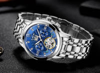 Reloj De Pulsera Automático LIGE 2024 Para Hombre Lujo Deportivo Resistente Al Agua Con Tourbillon Y Funciones Adicionales Acero Inoxidable - details 19