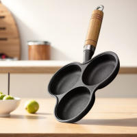 Sartén Para Huevos Y Panqueques Antiadherente De Hierro Fundido Mini Sartén Para Pancakes Y Carne Sartén De Desayuno Sin Tapa Para Cocina a Gas Y Inducción - details 1