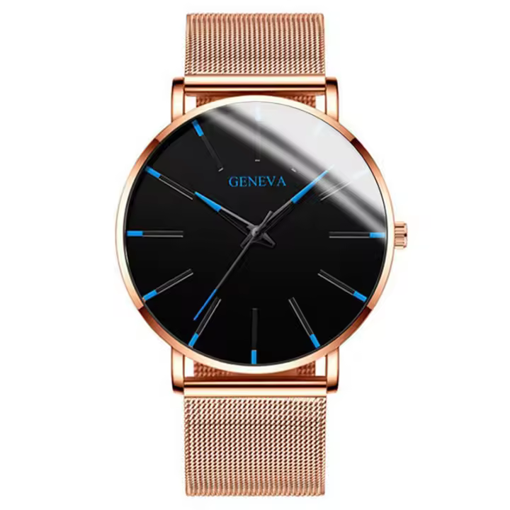 Reloj digital Ginebra de Tres esferas con diamantes y Correa de Maple para Mujer, Reloj de cuarzo para Mujer. - 1
