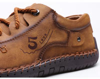 Zapatos Casuales Para Hombre En Cuero Mocasines De Alta Calidad Confortables Y Transpirables De Punta Redonda Antideslizantes Para Exterior Y Interior - details 5
