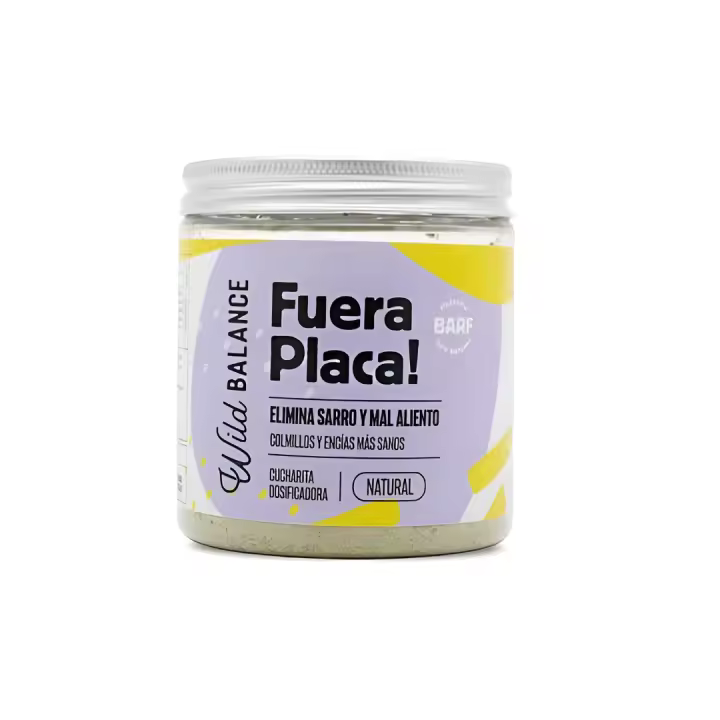 Wild Balance ¡Fuera Placa! 100g – Suplemento Natural para Eliminar el Sarro en Perros y Gatos - Cuidado Dental con Algas Ascophyllum Nodosum - Aliento de tu Mascota Fresco - Dientes Limpios - 1