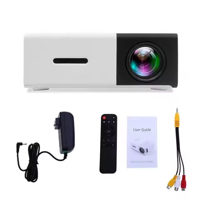 Proyector Mini HD YG300 Para El Hogar Y Exteriores Ideal Para Películas Camping Cine Y Juegos Incluye Adaptador De Energía AC - 1