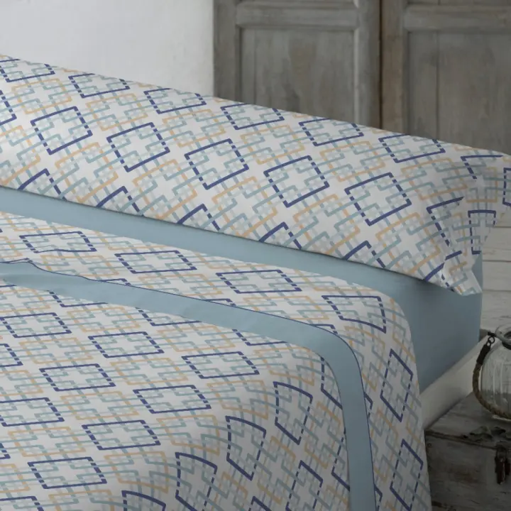 KYTZIAS - Juego de Sábanas Verano Tacto Extrasuave. Juego de cama 3 Piezas Microfibra. Sábanas de Verano de colores. Ropa de cama lisa y suave. Estampados modernos para cama de 90, 105, 135 y 150 cm. Juego de Sábanas Extrasuaves de tacto Microfibra. - 1