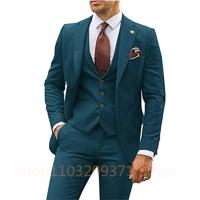 Traje De Boda Para Hombre Nueva Luz Gris 3 Piezas Conjunto De Traje Formal Vestido De Negocios Con Chaleco Y Pantalones - details 3