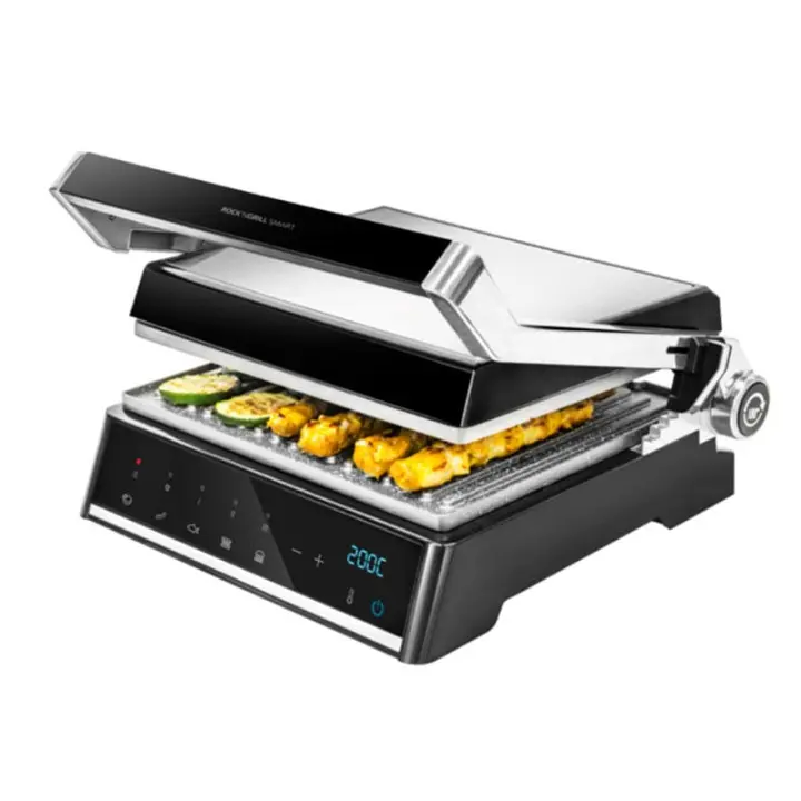 Parrilla eléctrica Cecotec Rock'nGrill Smart 2000W panel táctil inox/negro - 1
