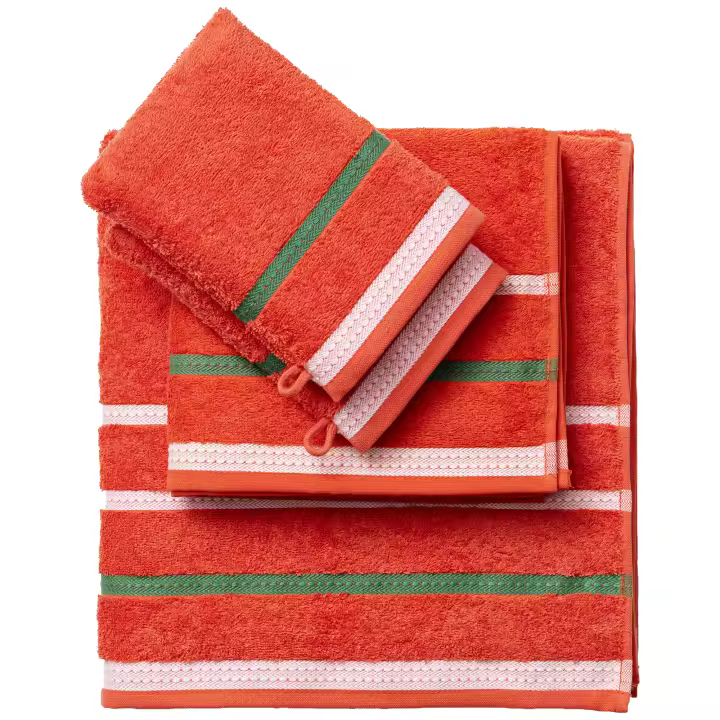Set 4pc Toalla de Baño Benetton 100% Algodón Rojo Rainbow - 1
