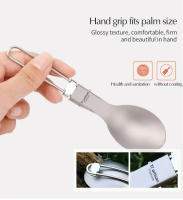 Tiartisan Cuchillo De Titanio Plegable Con Cuchara Y Fork Ligero Portátil Para Exteriores Camping Cutlería Antideslizante Para Viajes Y BBQ - details 4