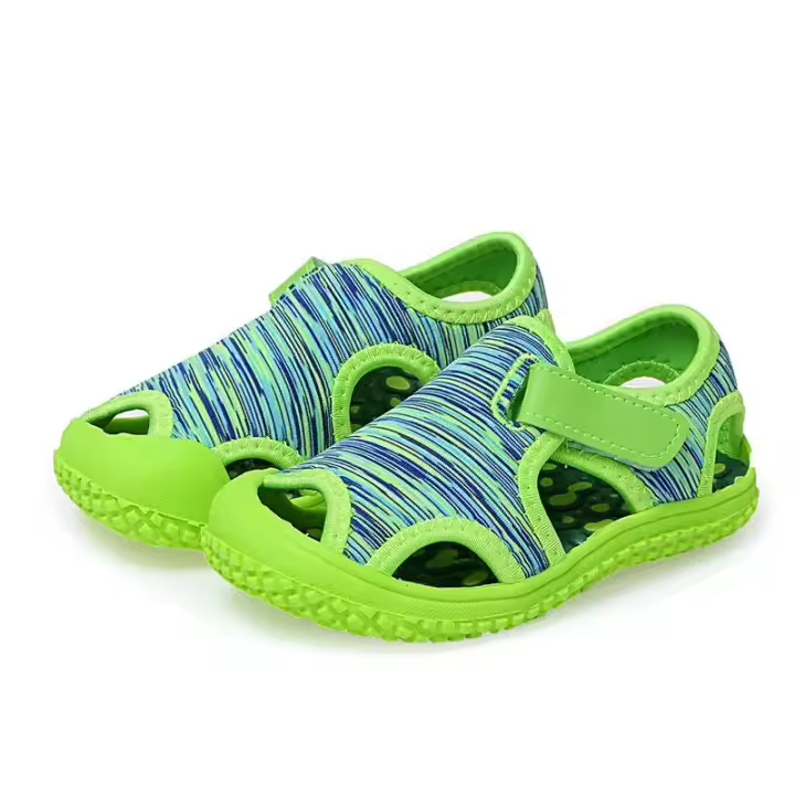Sandalias De Verano Para Niños Y Niñas Con Capa De Dedo Deporte Y Playa Transpirables TPR Tamaño Ajustable Para Edades 4-6 Años - 1