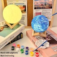Lámpara Nocturna De Luna Y Planeta Creativa Iluminación Infantil Para Dormitorio Y Sala De Estar Decoración Con Dibujo a Mano - details 6