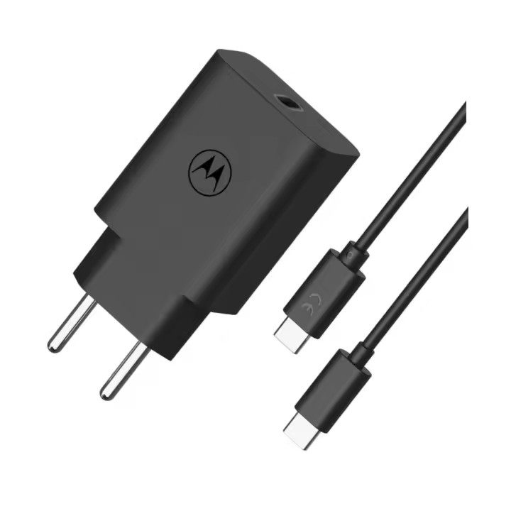 Motorola – Cargador carga rápida Turbopower 30W – Cargador rápido con tecnología USB-PD para teléfono móvil - Incluye cable 1m USB-A a USB-C - 1