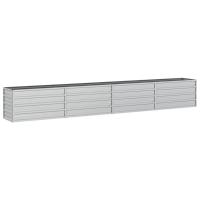 vidaXL Arriate de acero galvanizado plateado Dimensiones 160 x 80 x 45 cm,  240 x 80 x 77 cm,  240 x 40 x 77 cm y mas - details 9