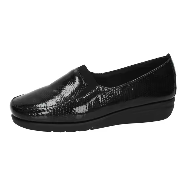 Zapatos Mocasín marca FLEX&GO para señora en color gris. MOCASINES DE PIEL - 1