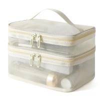 Bolsa De Maquillaje Grande Para Viajes Resistente Al Agua Estuche De Almacenamiento Para Mujer Con Cierre De Cremallera Estilo Casual - details 2
