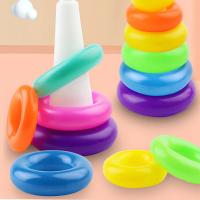 Juguete Educativo Montessori Torre De Anillos Arcoíris Torre De Pyramide Con Dinosaurio Juego De Pila Para Bebé Para Playa Y Piscina - details 1