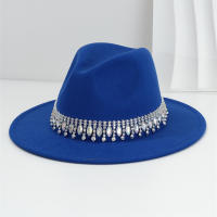 Sombrero De Jazz Elegante Para Mujer Con Borde Plano Y Tulipán De Cuentas Brillantes Para Bodas Y Fiestas - details 13