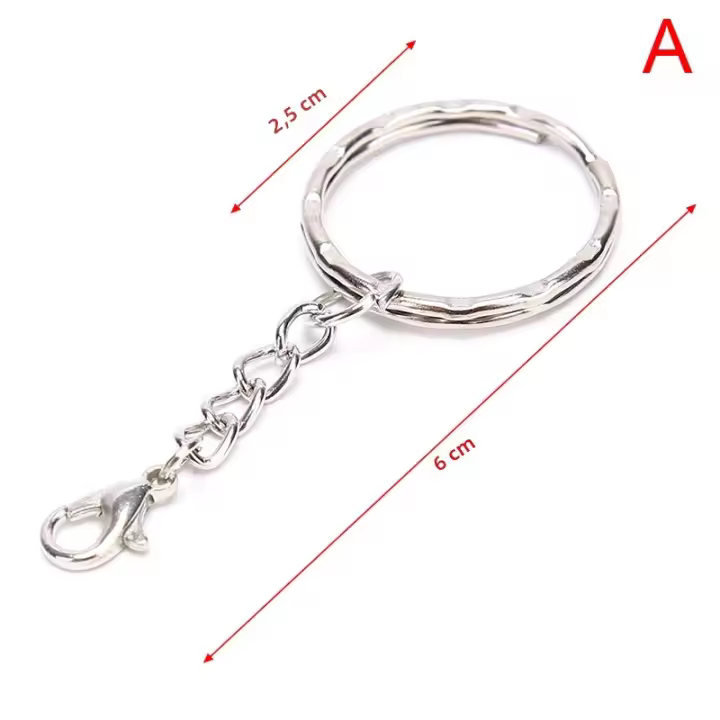 10Pcs Conjunto De Hebjes Para Llaves Con Cierre De Langosta Y Anillo Redondo Connectores Gancho Para Fabricación DIY De Joyería Accesorio De Cadena De Llaves - 1