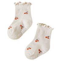 Calcetines De Primavera/Otoño Para Niñas Antideslizantes Con Volante Y Diseño Floral Algodón Suave Para Niños De 1 a 3 Años Pack De 5 Pares - details 3
