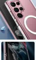 Funda De Teléfono Magnética Transparente De Lujo Para Samsung Galaxy S24 Ultra S23 FE S22 plus Compatible Con Magsafe Carga Inalámbrica Resistente a Golpes Y Choques - details 10