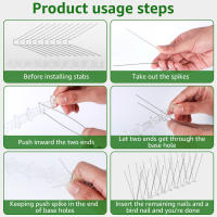 Kit De 12/24 Piezas De Espikes Antipájaros Para Exterior Kit Repelente De Pigeon En Acero Inoxidable Para Seguridad De Pared Y Jardín - details 2